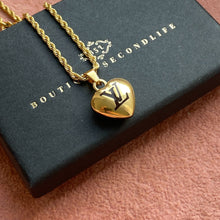 Load image into Gallery viewer, Authentic Louis Vuitton  Black Heart Charm- Reworked Necklace