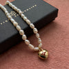 Authentic Louis Vuitton Pendant Coeur -Reworked Pearls Necklace