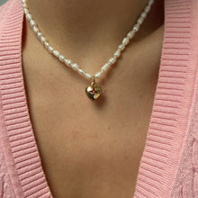 Load image into Gallery viewer, Authentic Louis Vuitton Pendant Coeur -Reworked Pearls Necklace
