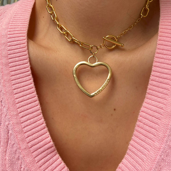 Authentic Louis Vuitton Big Coeur Charm- Reworked Choker