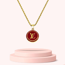 Load image into Gallery viewer, Authentic Louis Vuitton  Red Logo Pendant- Necklace