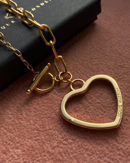 Authentic Louis Vuitton Big Coeur Charm- Reworked Choker