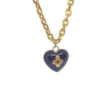 Load image into Gallery viewer, Authentic Louis Vuitton Mini Coeur Black Charm- Reworked Necklace