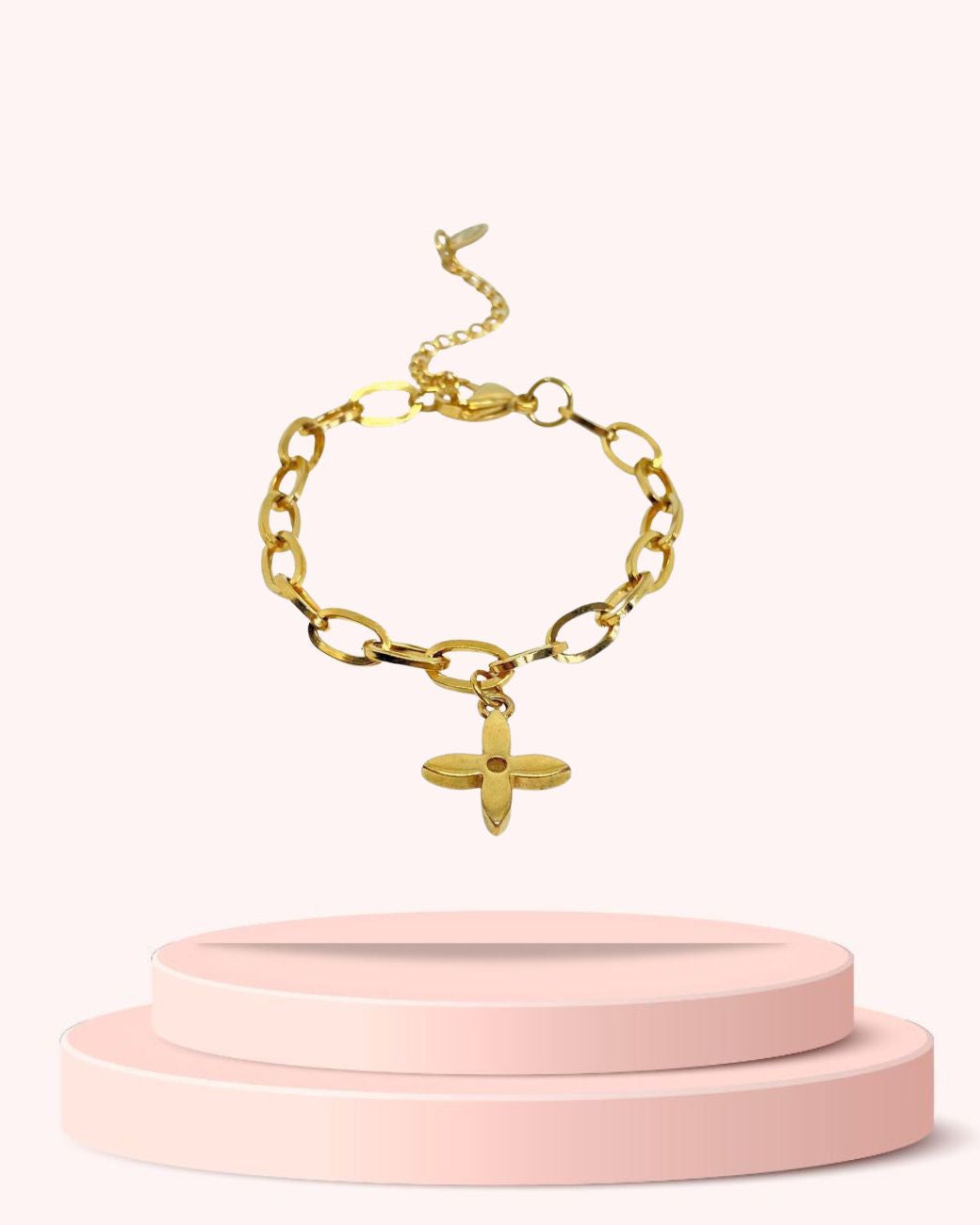 Authentic Louis Vuitton Pendant Flower Reworked Bracelet