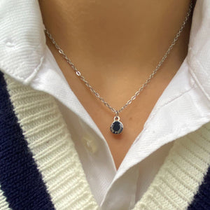 Authentic Louis Vuitton Mini Blue Pendant - Reworked Necklace