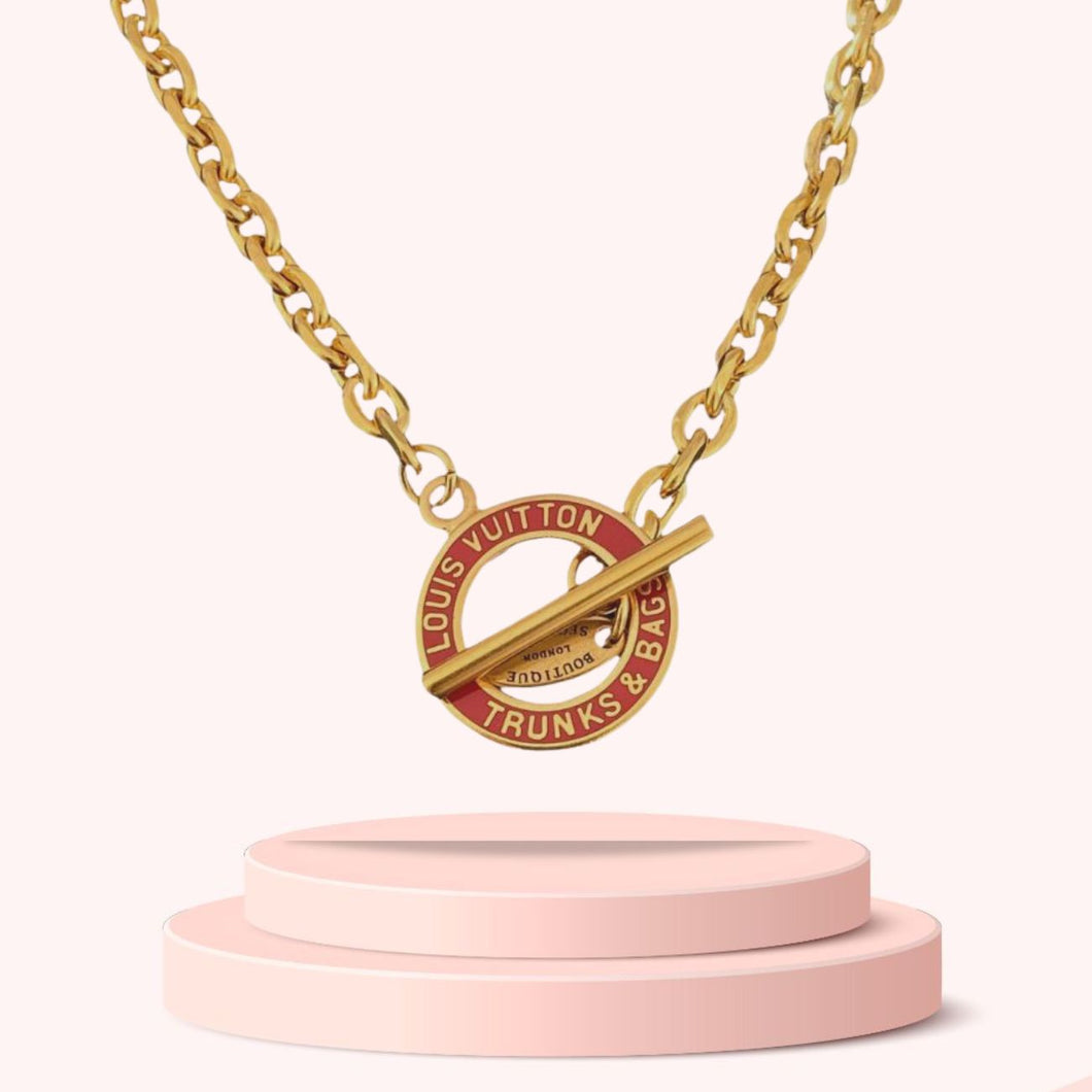 Authentic Louis Vuitton Round-Repurposed Necklace