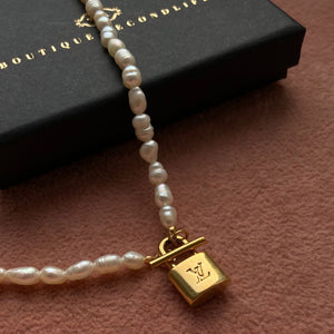 Authentic Louis Vuitton Padlock Pendant- Necklace