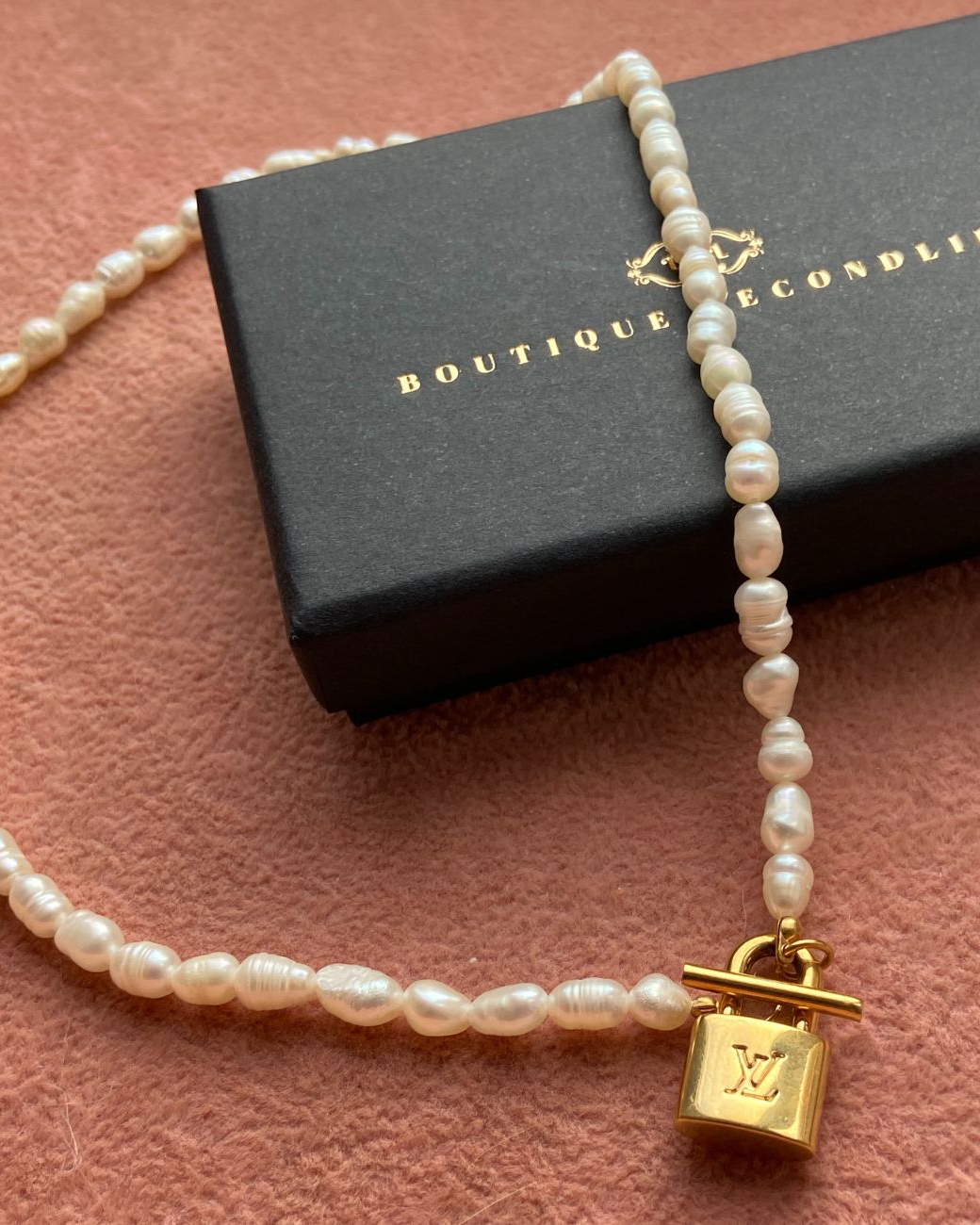 Authentic Louis Vuitton Padlock Pendant- Necklace