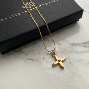 Authentic Louis Vuitton Flower Pendant- Necklace