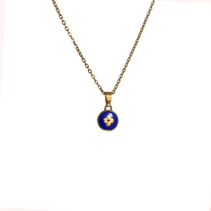Authentic Louis Vuitton Blue Pendant- Upcycled Necklace