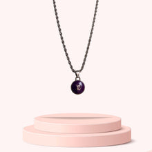 Load image into Gallery viewer, Authentic Louis Vuitton Logo Purple Pendant - Reworked Necklace
