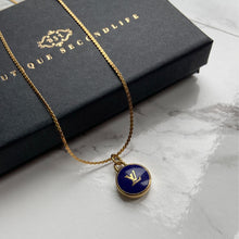 Load image into Gallery viewer, Authentic Louis Vuitton Pendant Logo Blue dark Pastilles