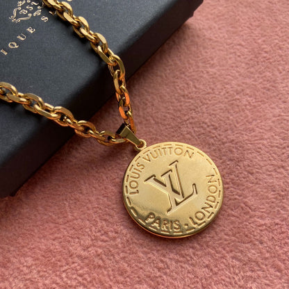 Authentic Louis Vuitton Large Round - Reworked Necklace