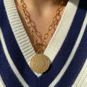 Authentic Louis Vuitton Large Pendant- Reworked Necklace
