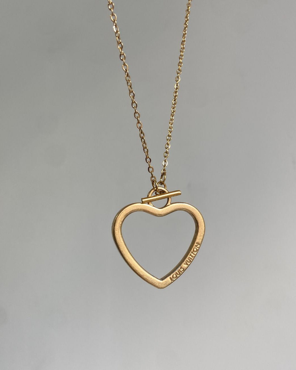 Authentic Louis Vuitton Big Coeur Charm- Reworked Necklace