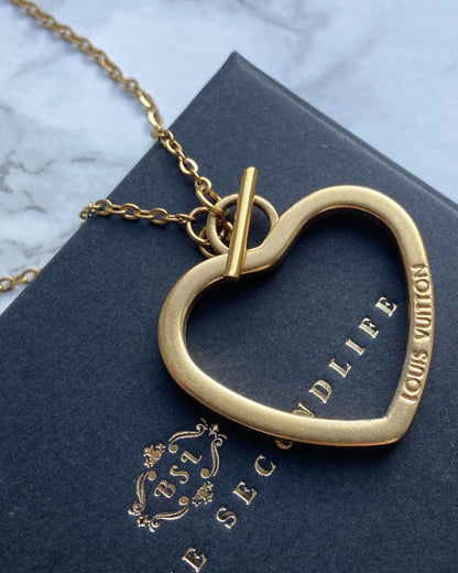 Authentic Louis Vuitton Big Coeur Charm- Reworked Necklace