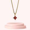 Authentic Louis Vuitton Pendant Red- Necklace