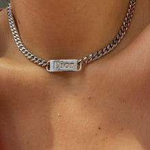 Load image into Gallery viewer, Authentic Dior Silver Plaque pendant - Reworked Choker