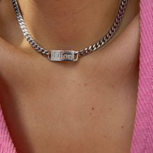 Load image into Gallery viewer, Authentic Dior Silver Plaque pendant - Reworked Choker