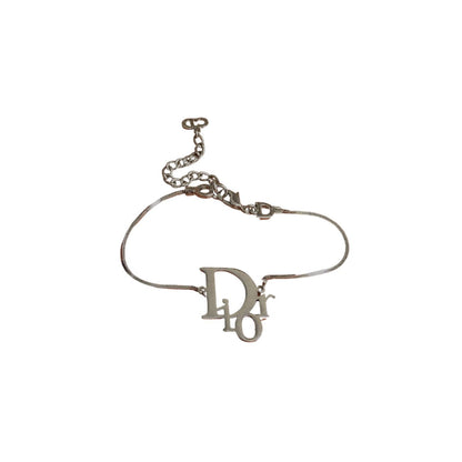 Authentic Mini CD Dior Pendant- Reworked Silver Necklace