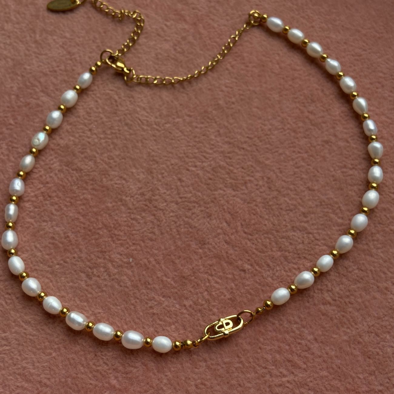 Authentic CD mini Oval Dior pendant- Reworked Choker