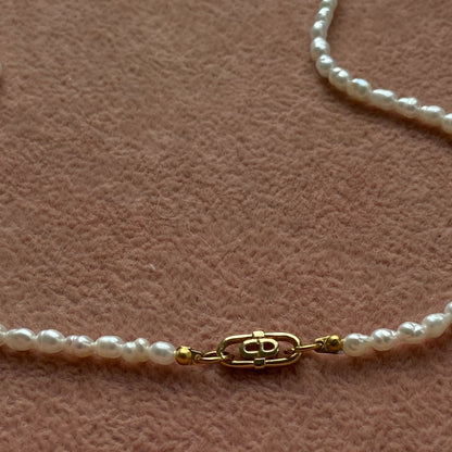 Authentic CD mini Oval Dior pendant- Reworked Choker