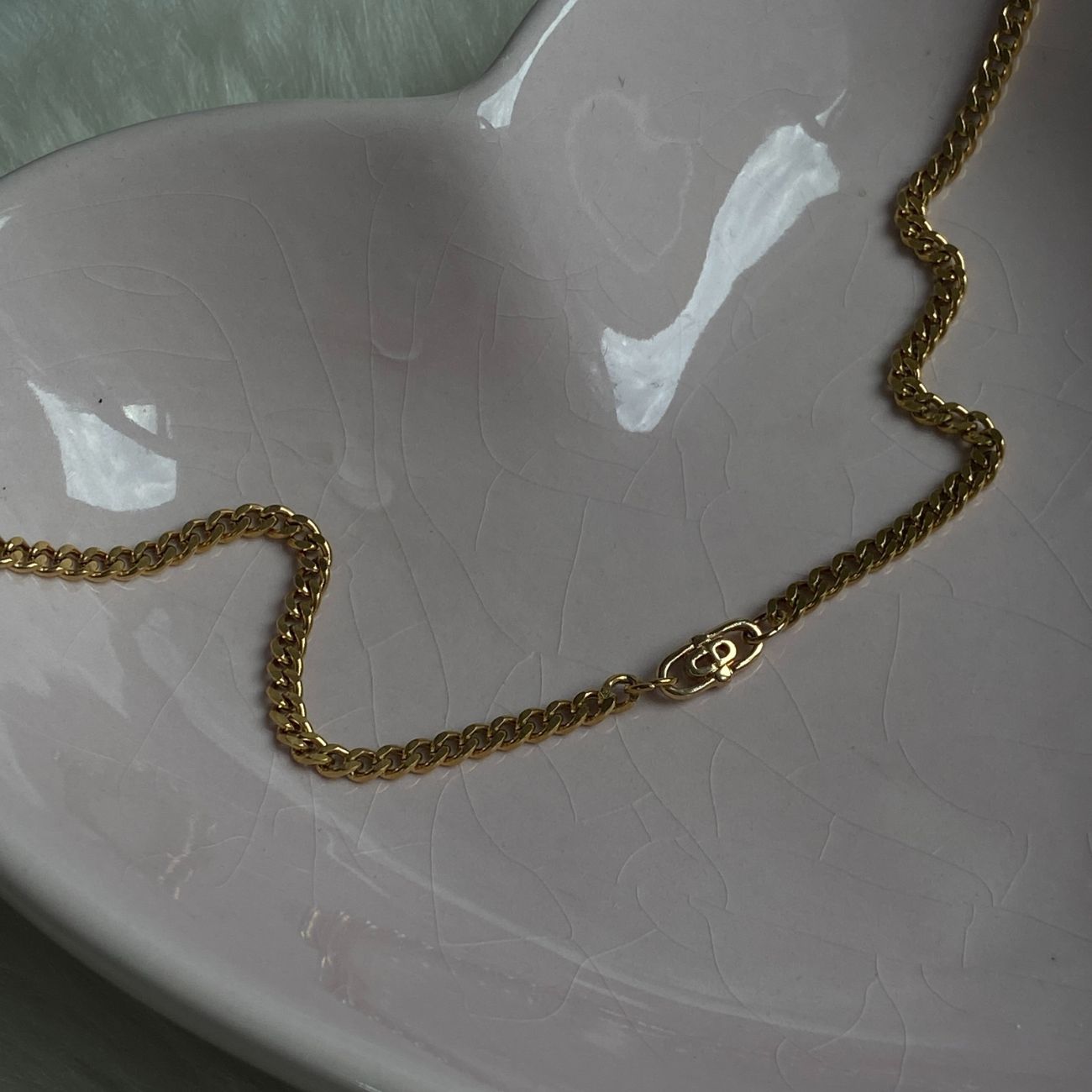 Authentic CD mini Oval Dior pendant- Reworked Choker