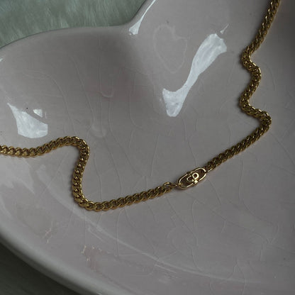 Authentic CD mini Oval Dior pendant- Reworked Choker