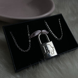 Authentic Christian Dior Padlock - Reworked Necklace