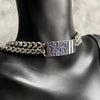 Authentic Dior Plaque Blue Pendant- Reworked Necklace