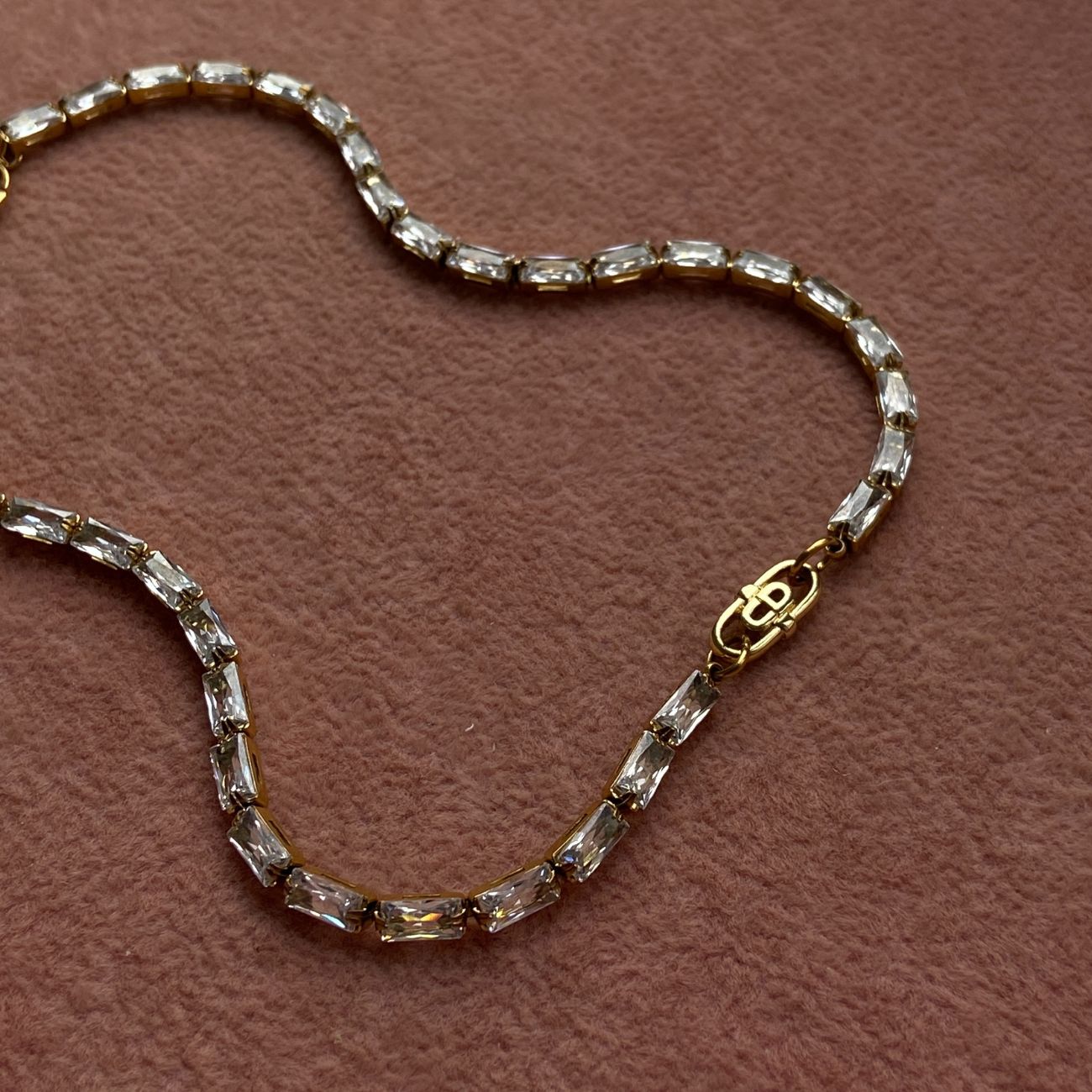 Authentic CD mini Oval Dior pendant- Reworked Choker