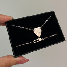 Load image into Gallery viewer, Authentic Gucci Pendant Heart &amp; Bracelet Set -Repurposed Necklace