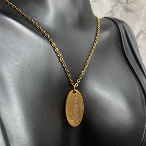 Authentic Gucci Pendant Tag Repurposed Necklace