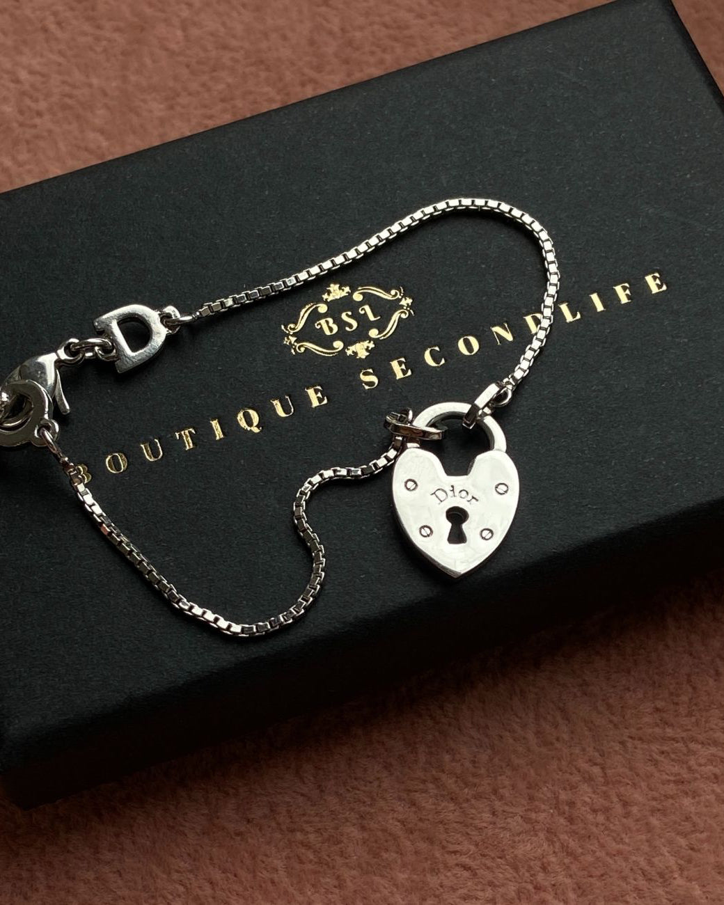 Authentic Dior Pendant Heart - Reworked Bracelet
