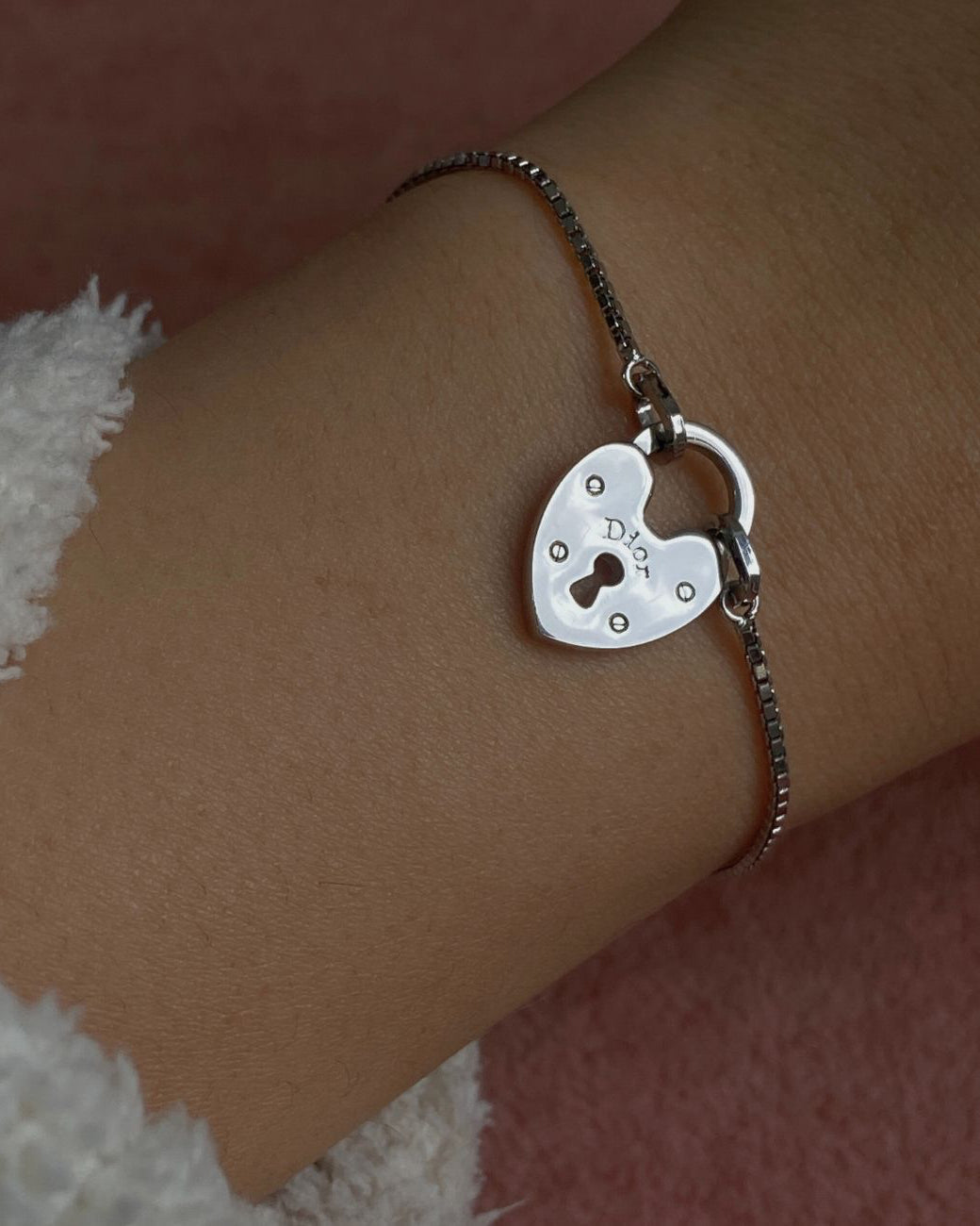 Authentic Dior Pendant Heart - Reworked Bracelet