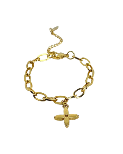 Authentic Louis Vuitton Pendant Flower Reworked Bracelet