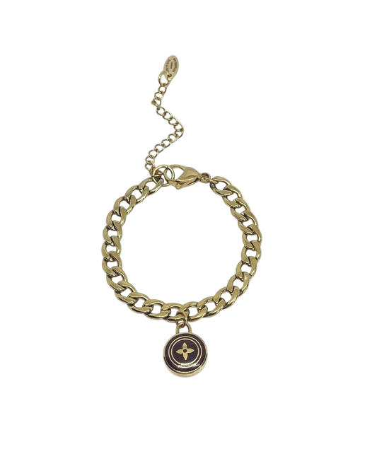Authentic Louis Vuitton Nude Brown Pendant - Repurposed Bracelet