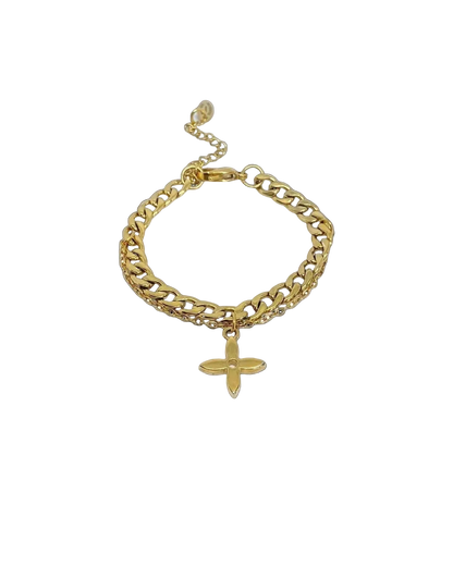 Authentic Louis Vuitton Pendant Flower Reworked Bracelet