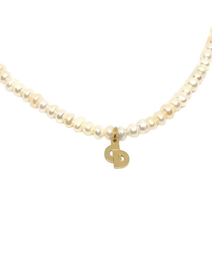 Authentic Mini Dior pendant -Repurposed Pearl Necklace