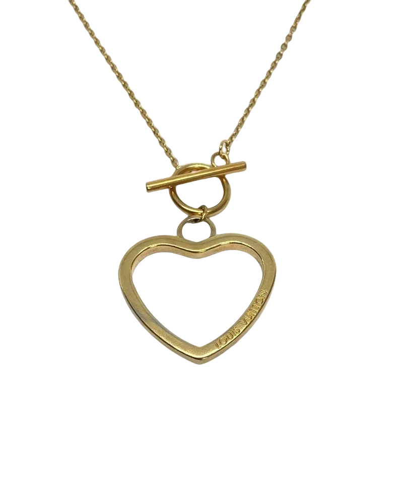 Authentic Louis Vuitton Big Coeur Charm- Reworked Necklace