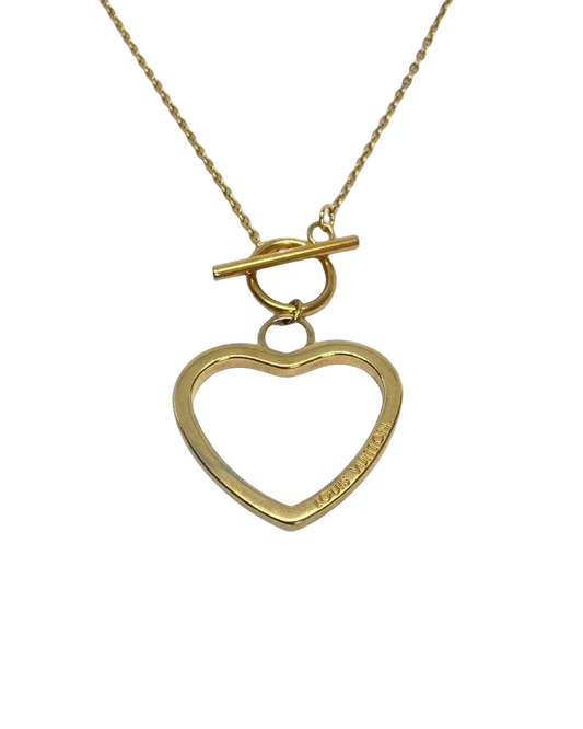 Authentic Louis Vuitton Big Coeur Charm- Reworked Necklace