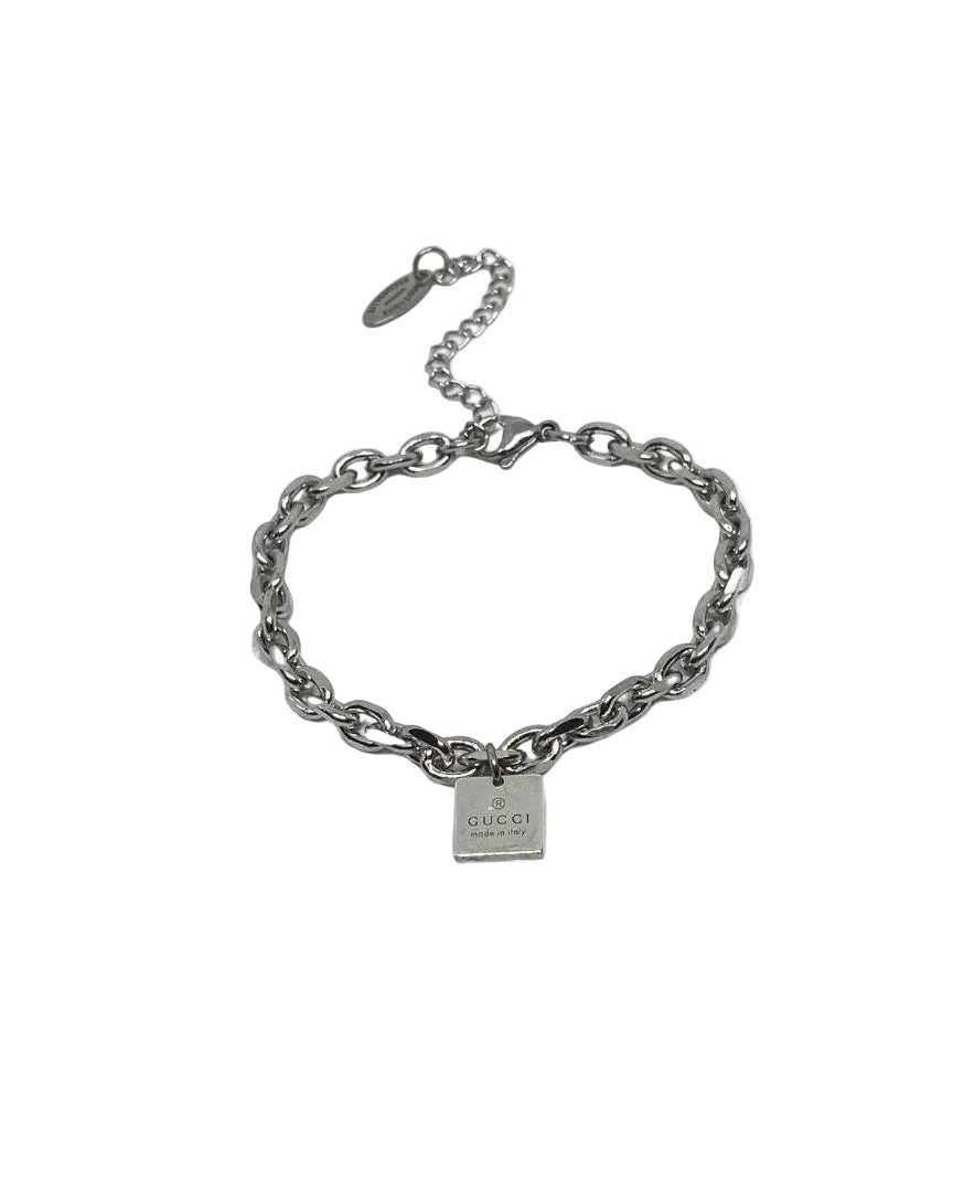 Authentic Gucci Pendant Square Repurposed Bracelet