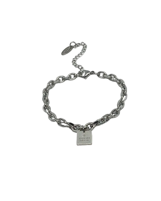 Authentic Gucci Pendant Square Repurposed Bracelet
