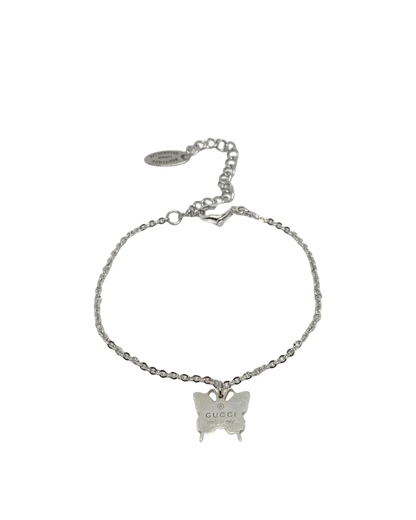 Authentic Gucci Pendant butterfly Repurposed Bracelet