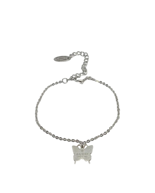 Authentic Gucci Pendant butterfly Repurposed Bracelet