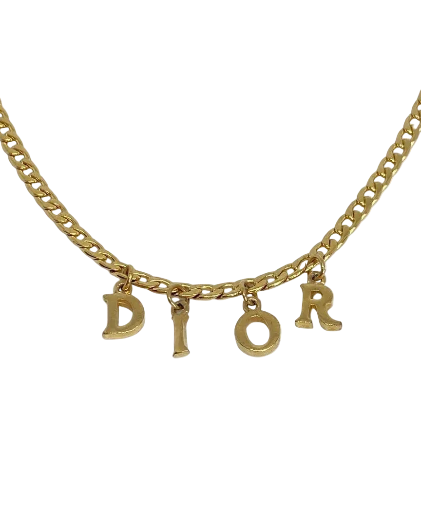 Authentic Dior Pendant speallout- Repurposed Necklace
