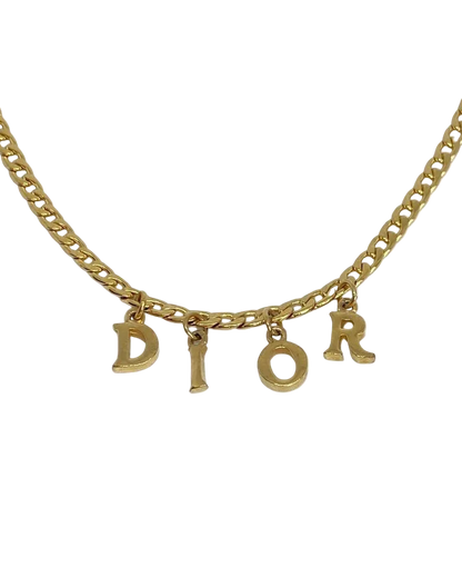Authentic Dior Pendant speallout- Repurposed Necklace