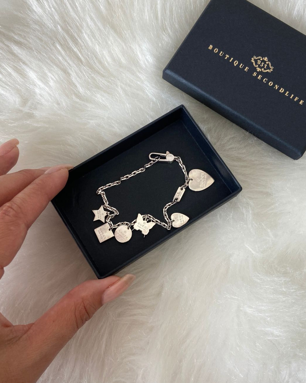 Authentic Gucci Pendant Medium heart Repurposed Necklace