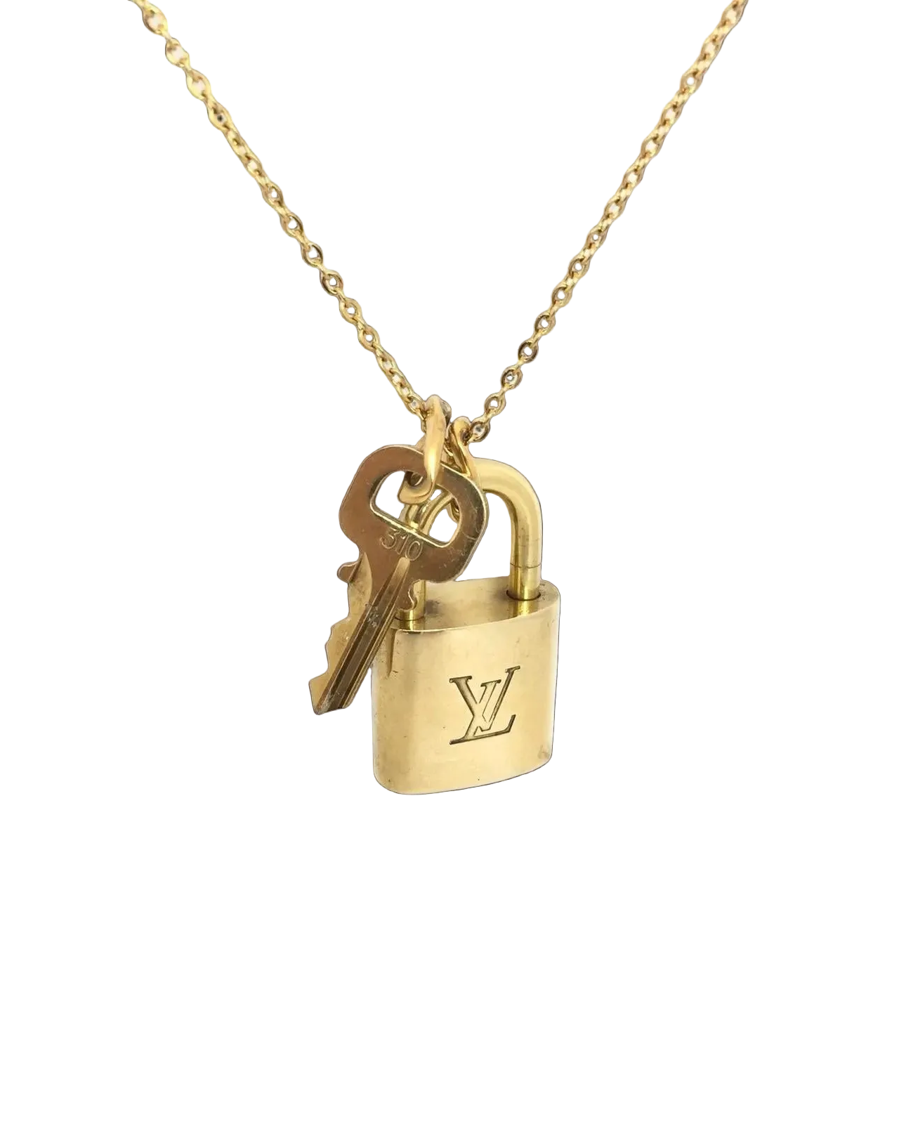 Louis Vuitton Padlock Necklace with Single Chain