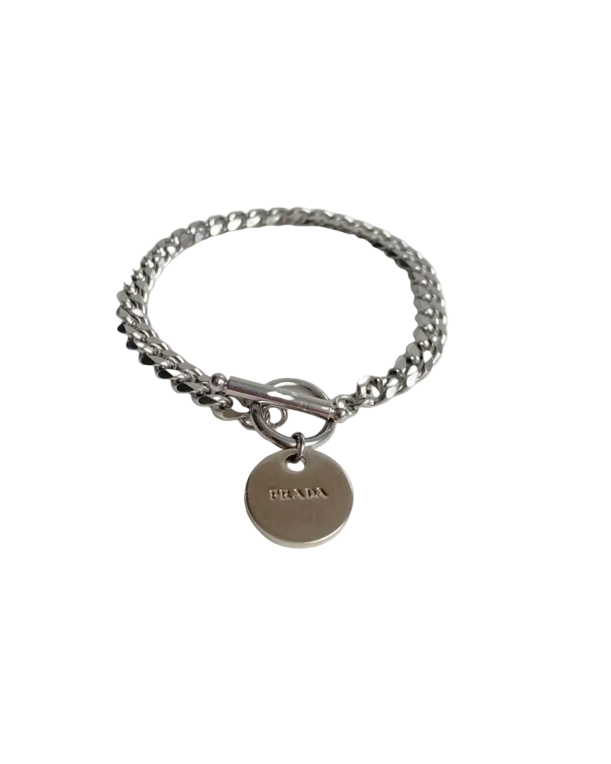 Authentic Prada tag - Repurposed Bracelet